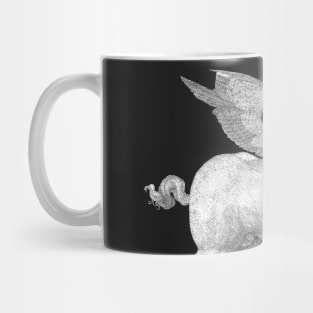 Pegasus With Butterfly Wings Diagonal Line Art Mug